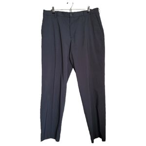 Nike Golf Pants Size 36x32 Dri Fit Flat Front Gray Black Stripe